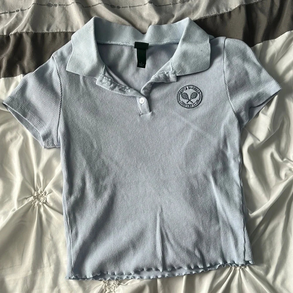 Button Crop Top - Picture 1 of 2